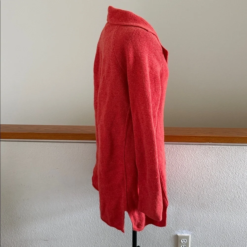 Free people orange wool cardigan jacket coat oversized knit trench